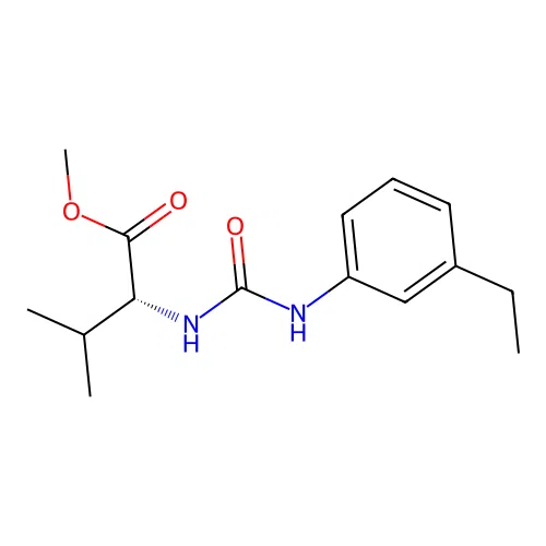 methyl N-[(3-ethylphenyl)carbamoyl]-D-valinate structure