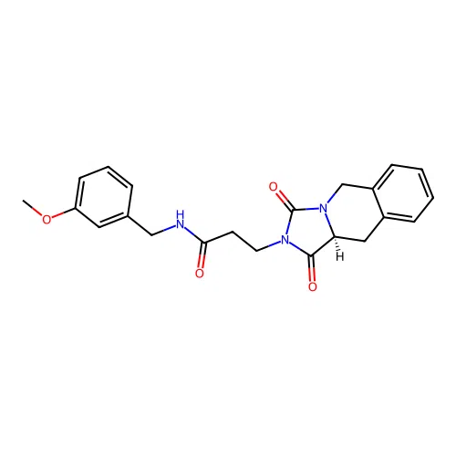 (S)-3-(1,3-dioxo-10,10a-dihydroimidazo[1,5-b]isoquinolin-2(1H,3H,5H)-yl)-N-(3-methoxybenzyl)propanamide structure