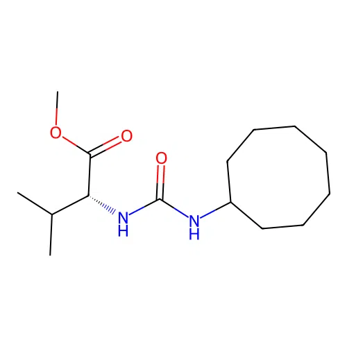 methyl N-(cyclooctylcarbamoyl)-D-valinate structure