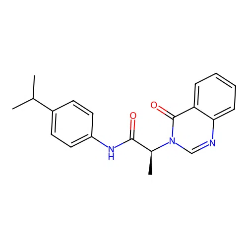 (2S)-2-(4-oxoquinazolin-3(4H)-yl)-N-[4-(propan-2-yl)phenyl]propanamide structure