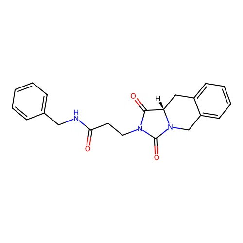 (S)-N-benzyl-3-(1,3-dioxo-10,10a-dihydroimidazo[1,5-b]isoquinolin-2(1H,3H,5H)-yl)propanamide structure