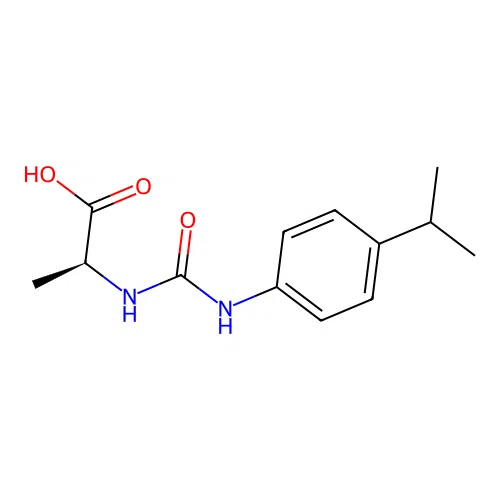 N-{[4-(propan-2-yl)phenyl]carbamoyl}-L-alanine structure