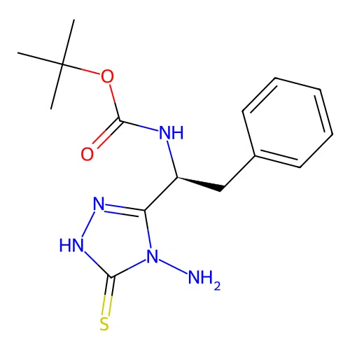 (S)-tert-butyl (1-(4-amino-5-mercapto-4H-1,2,4-triazol-3-yl)-2-phenylethyl)carbamate structure