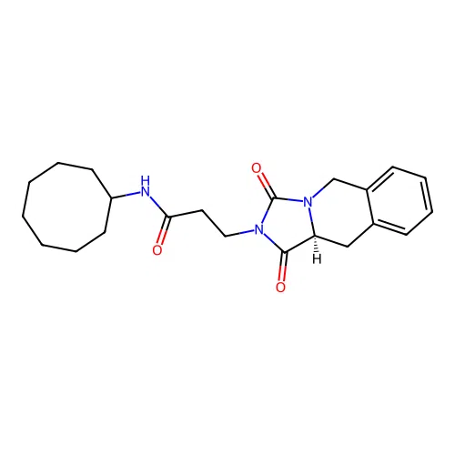 (S)-N-cyclooctyl-3-(1,3-dioxo-10,10a-dihydroimidazo[1,5-b]isoquinolin-2(1H,3H,5H)-yl)propanamide structure