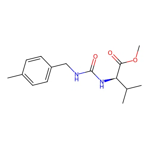 methyl N-[(4-methylbenzyl)carbamoyl]-D-valinate structure