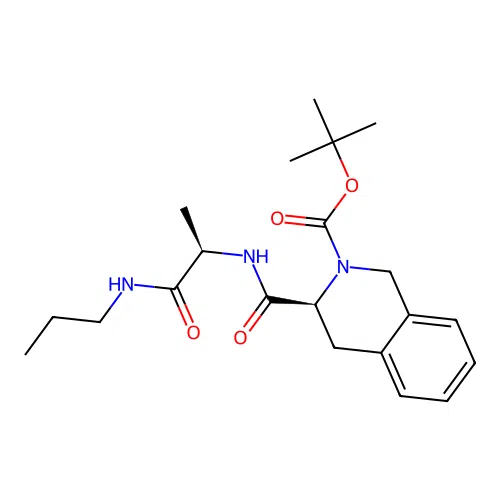 (S)-tert-butyl 3-(((R)-1-oxo-1-(propylamino)propan-2-yl)carbamoyl)-3,4-dihydroisoquinoline-2(1H)-carboxylate structure
