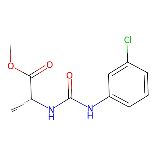 methyl N-[(3-chlorophenyl)carbamoyl]-D-alaninate structure