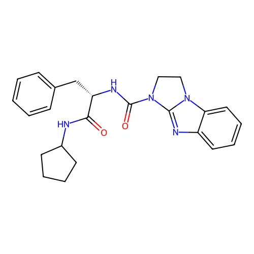 (S)-N-(1-(cyclopentylamino)-1-oxo-3-phenylpropan-2-yl)-2,3-dihydro-1H-benzo[d]imidazo[1,2-a]imidazole-1-carboxamide structure