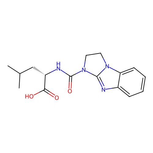 N-(2,3-dihydro-1H-imidazo[1,2-a]benzimidazol-1-ylcarbonyl)-L-leucine structure