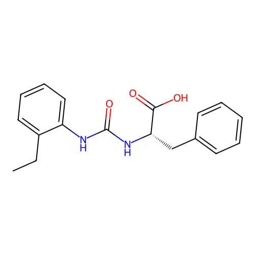 N-[(2-ethylphenyl)carbamoyl]-L-phenylalanine structure