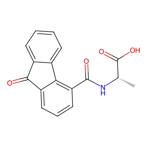 N-[(9-oxo-9H-fluoren-4-yl)carbonyl]-L-alanine structure