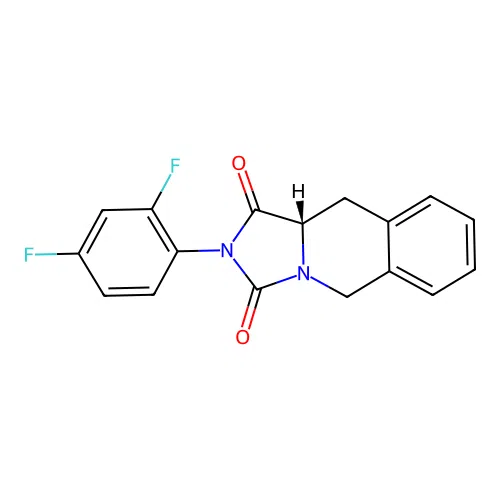 (10aS)-2-(2,4-difluorophenyl)-10,10a-dihydro-5H-imidazo[1,5-b]isoquinoline-1,3-dione structure