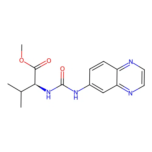 methyl N-(quinoxalin-6-ylcarbamoyl)-L-valinate structure