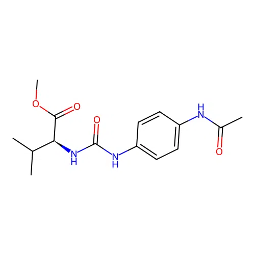 methyl N-{[4-(acetylamino)phenyl]carbamoyl}-L-valinate structure