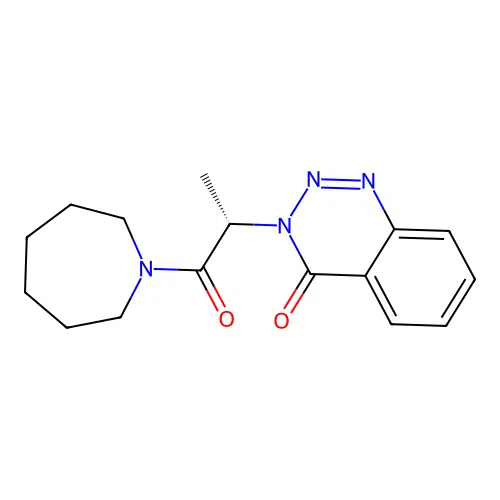 3-[(2S)-1-(azepan-1-yl)-1-oxopropan-2-yl]-1,2,3-benzotriazin-4(3H)-one structure