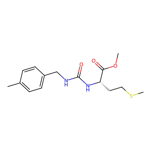 methyl N-[(4-methylbenzyl)carbamoyl]-L-methioninate structure