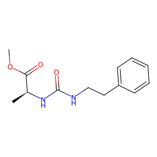(S)-methyl 2-(3-phenethylureido)propanoate structure
