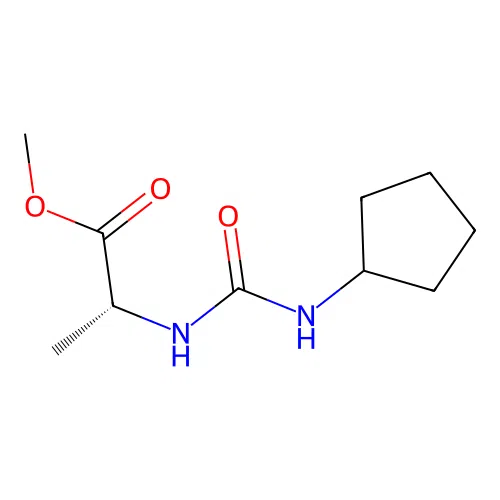 methyl N-(cyclopentylcarbamoyl)-D-alaninate structure