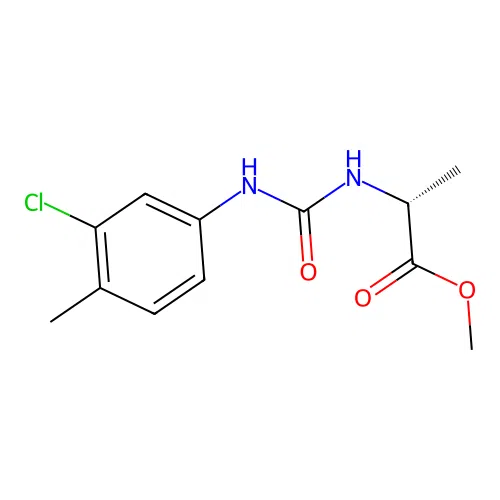 methyl N-[(3-chloro-4-methylphenyl)carbamoyl]-D-alaninate structure