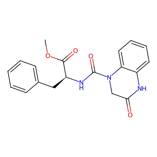 methyl N-[(3-oxo-3,4-dihydroquinoxalin-1(2H)-yl)carbonyl]-L-phenylalaninate structure