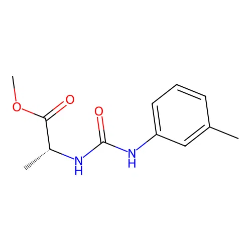 methyl N-[(3-methylphenyl)carbamoyl]-D-alaninate structure