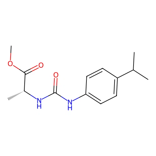 (R)-methyl 2-(3-(4-isopropylphenyl)ureido)propanoate structure
