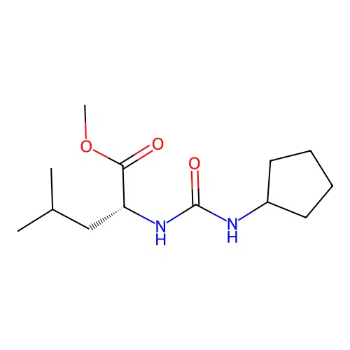 methyl N-(cyclopentylcarbamoyl)-D-leucinate structure
