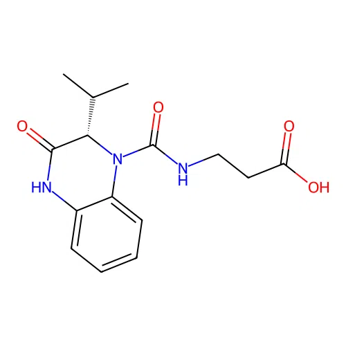 3-[[(2S)-3-oxo-2-propan-2-yl-2,4-dihydroquinoxaline-1-carbonyl]amino]propanoic Acid structure