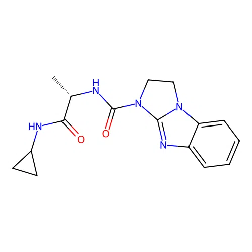 (S)-N-(1-(cyclopropylamino)-1-oxopropan-2-yl)-2,3-dihydro-1H-benzo[d]imidazo[1,2-a]imidazole-1-carboxamide structure