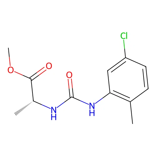 methyl N-[(5-chloro-2-methylphenyl)carbamoyl]-D-alaninate structure