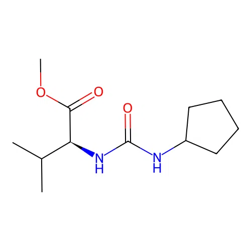 methyl N-(cyclopentylcarbamoyl)-L-valinate structure