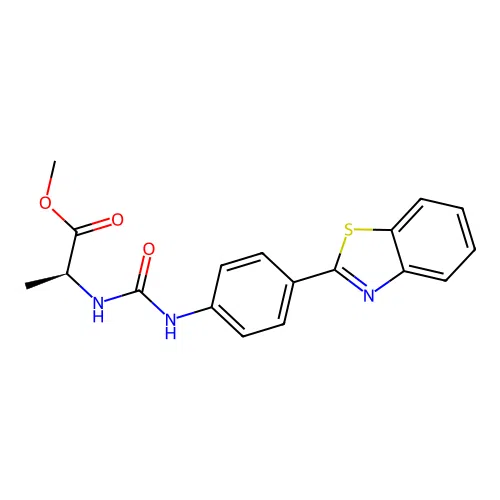 (S)-methyl 2-(3-(4-(benzo[d]thiazol-2-yl)phenyl)ureido)propanoate structure