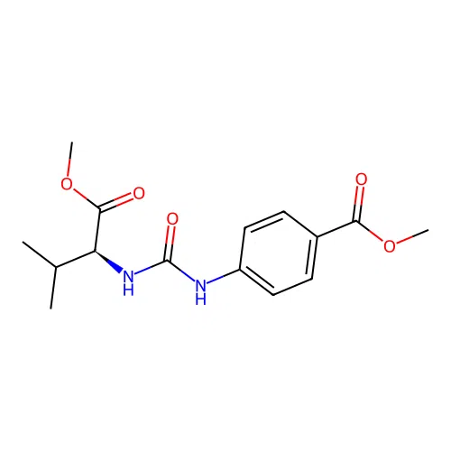 methyl 4-({[(2S)-1-methoxy-3-methyl-1-oxobutan-2-yl]carbamoyl}amino)benzoate structure