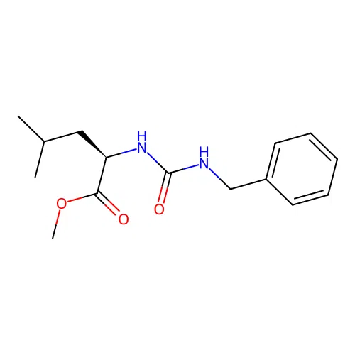 methyl N-(benzylcarbamoyl)-D-leucinate structure