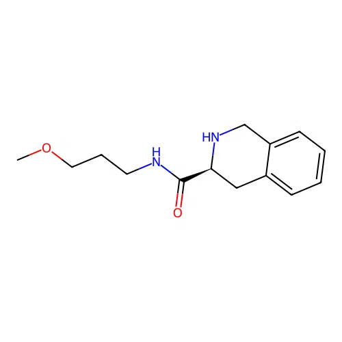 (3S)-N-(3-methoxypropyl)-1,2,3,4-tetrahydroisoquinoline-3-carboxamide structure