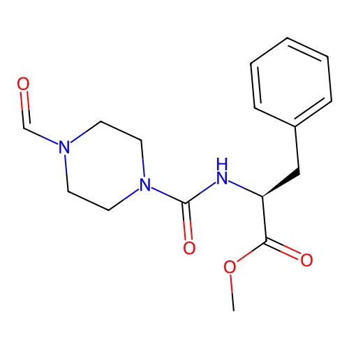 methyl N-[(4-formylpiperazin-1-yl)carbonyl]-L-phenylalaninate structure