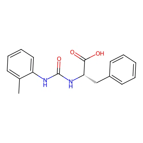 N-[(2-methylphenyl)carbamoyl]-L-phenylalanine structure