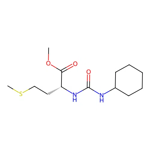 methyl N-(cyclohexylcarbamoyl)-D-methioninate structure