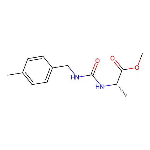 (S)-methyl 2-(3-(4-methylbenzyl)ureido)propanoate structure