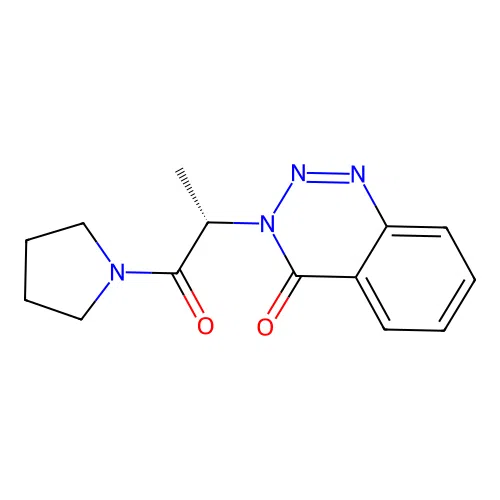 3-[(2S)-1-oxo-1-(pyrrolidin-1-yl)propan-2-yl]-1,2,3-benzotriazin-4(3H)-one structure