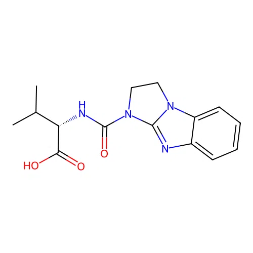 N-(2,3-dihydro-1H-imidazo[1,2-a]benzimidazol-1-ylcarbonyl)-L-valine structure