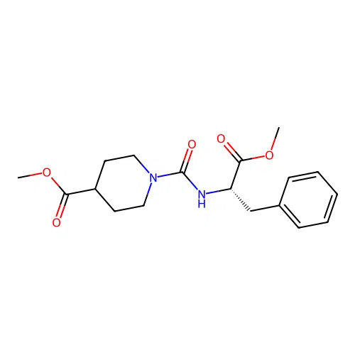 methyl N-{[4-(methoxycarbonyl)piperidin-1-yl]carbonyl}-L-phenylalaninate structure