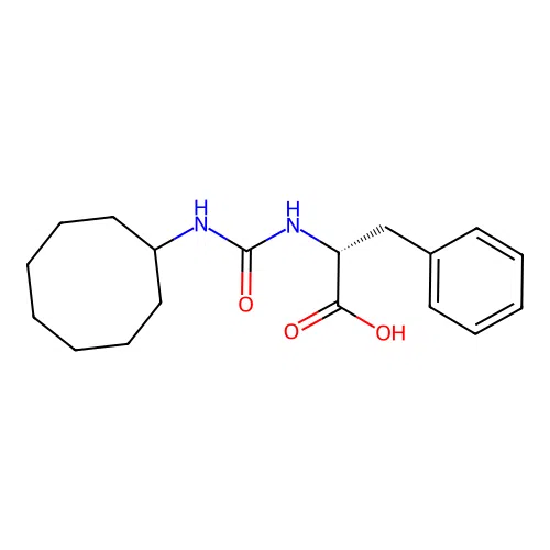 N-(cyclooctylcarbamoyl)-D-phenylalanine structure