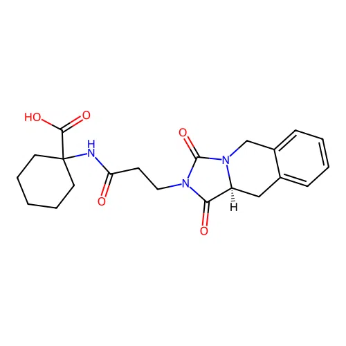 (S)-1-(3-(1,3-dioxo-10,10a-dihydroimidazo[1,5-b]isoquinolin-2(1H,3H,5H)-yl)propanamido)cyclohexanecarboxylic acid structure