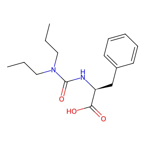 (S)-2-(3,3-dipropylureido)-3-phenylpropanoic acid structure