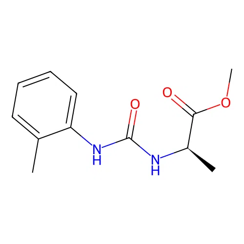 methyl N-[(2-methylphenyl)carbamoyl]-D-alaninate structure
