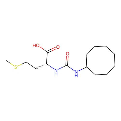 N-(cyclooctylcarbamoyl)-D-methionine structure
