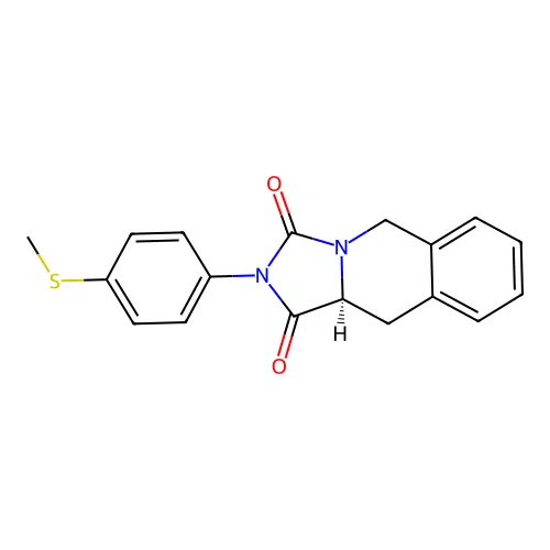 (10aS)-2-(4-methylsulfanylphenyl)-10,10a-dihydro-5H-imidazo[1,5-b]isoquinoline-1,3-dione structure