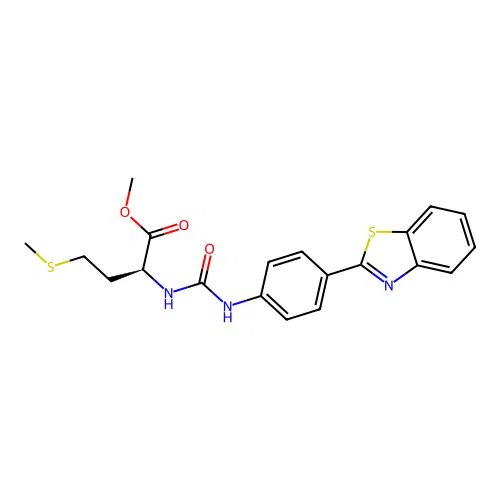 methyl N-{[4-(1,3-benzothiazol-2-yl)phenyl]carbamoyl}-L-methioninate structure