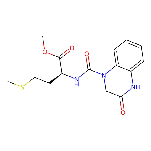 methyl N-[(3-hydroxyquinoxalin-1(2H)-yl)carbonyl]-L-methioninate structure